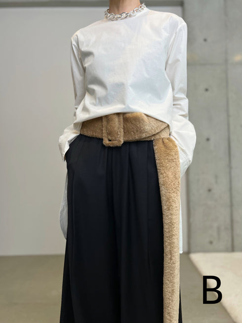 fur tail belt